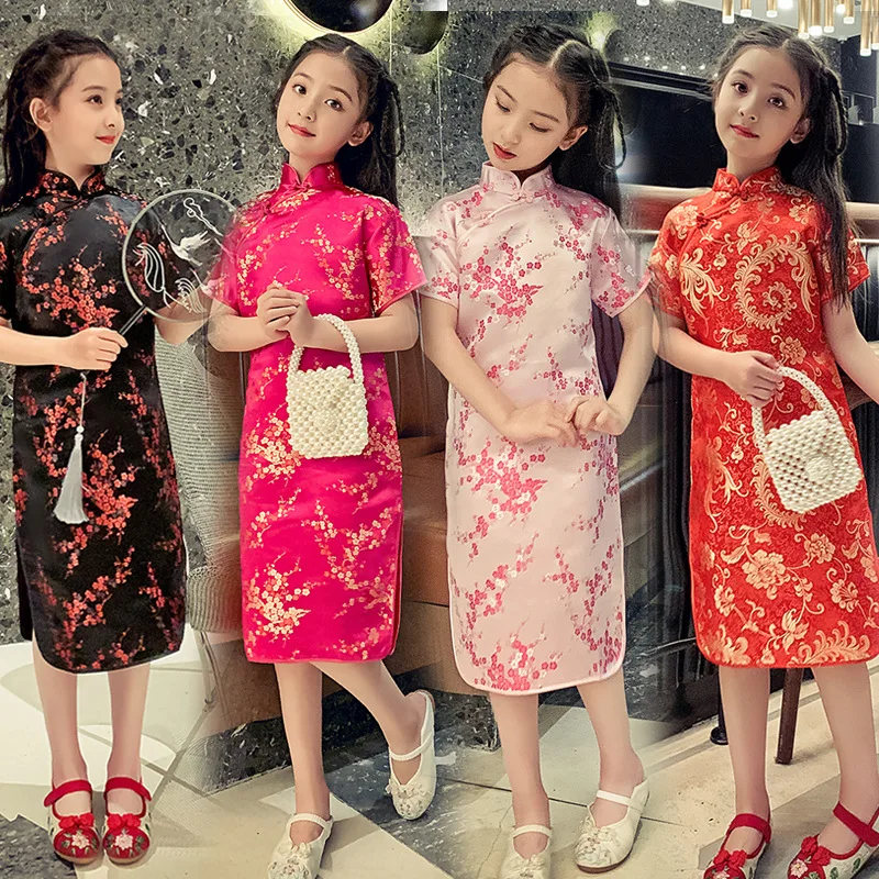 Baby Clothing Dresser - Gaun pesta Modern anak perempuan Cheongsam